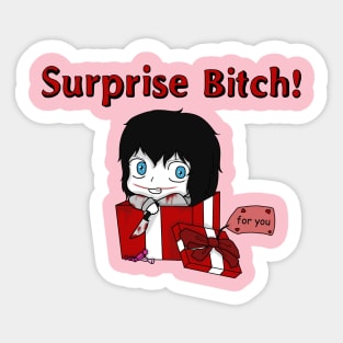 creepypasta chibi jeff surprise! Sticker